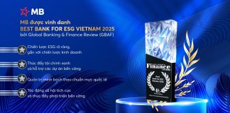MB được vinh danh “Best Bank for ESG Vietnam 2025” bởi Global Banking & Finance Review